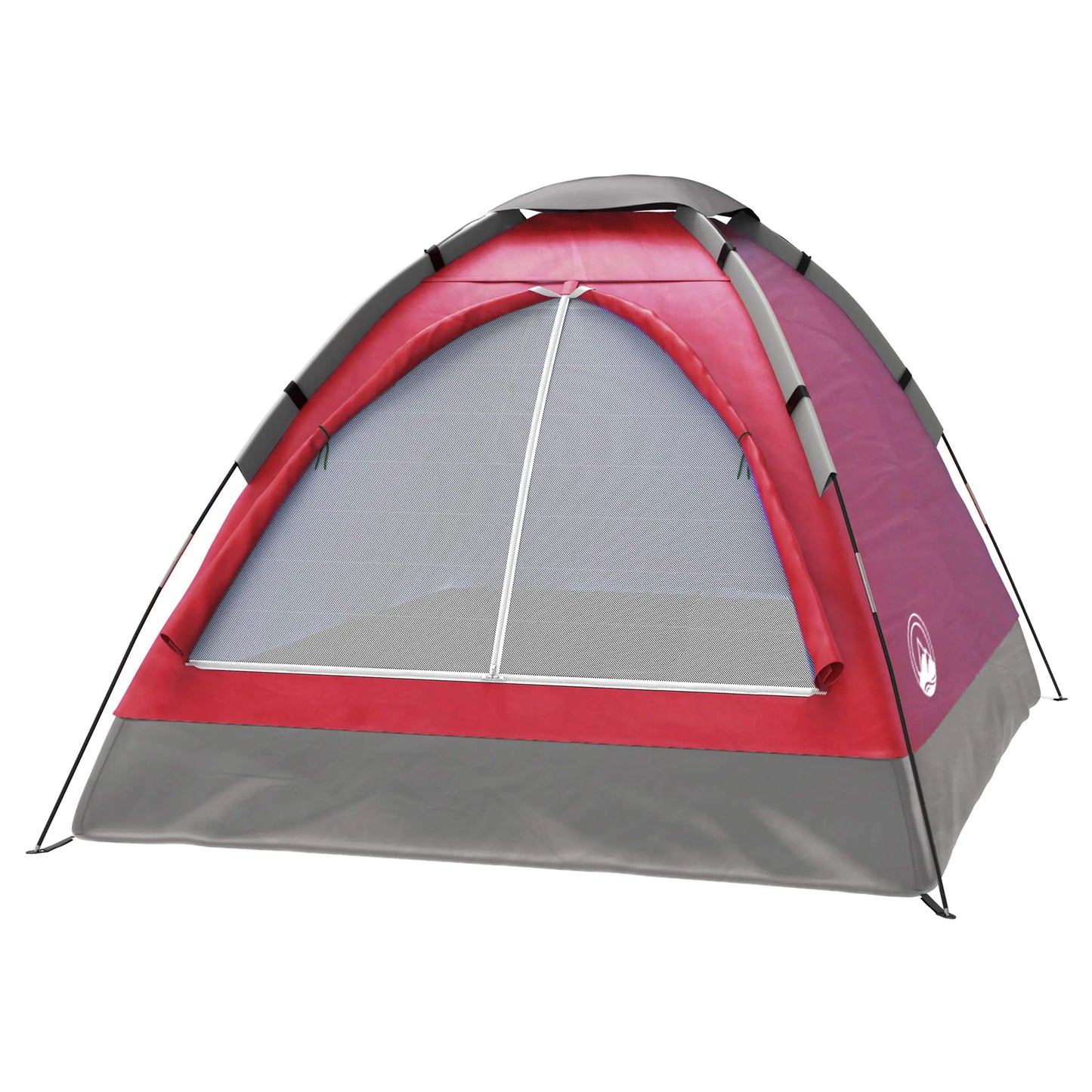 2 Person Camping Tent with Rain Fly and Carrying Bag - Lightweight Outdoor Tent for Backpacking Hiking or Beach Use by Wakeman Outdoors (Red)